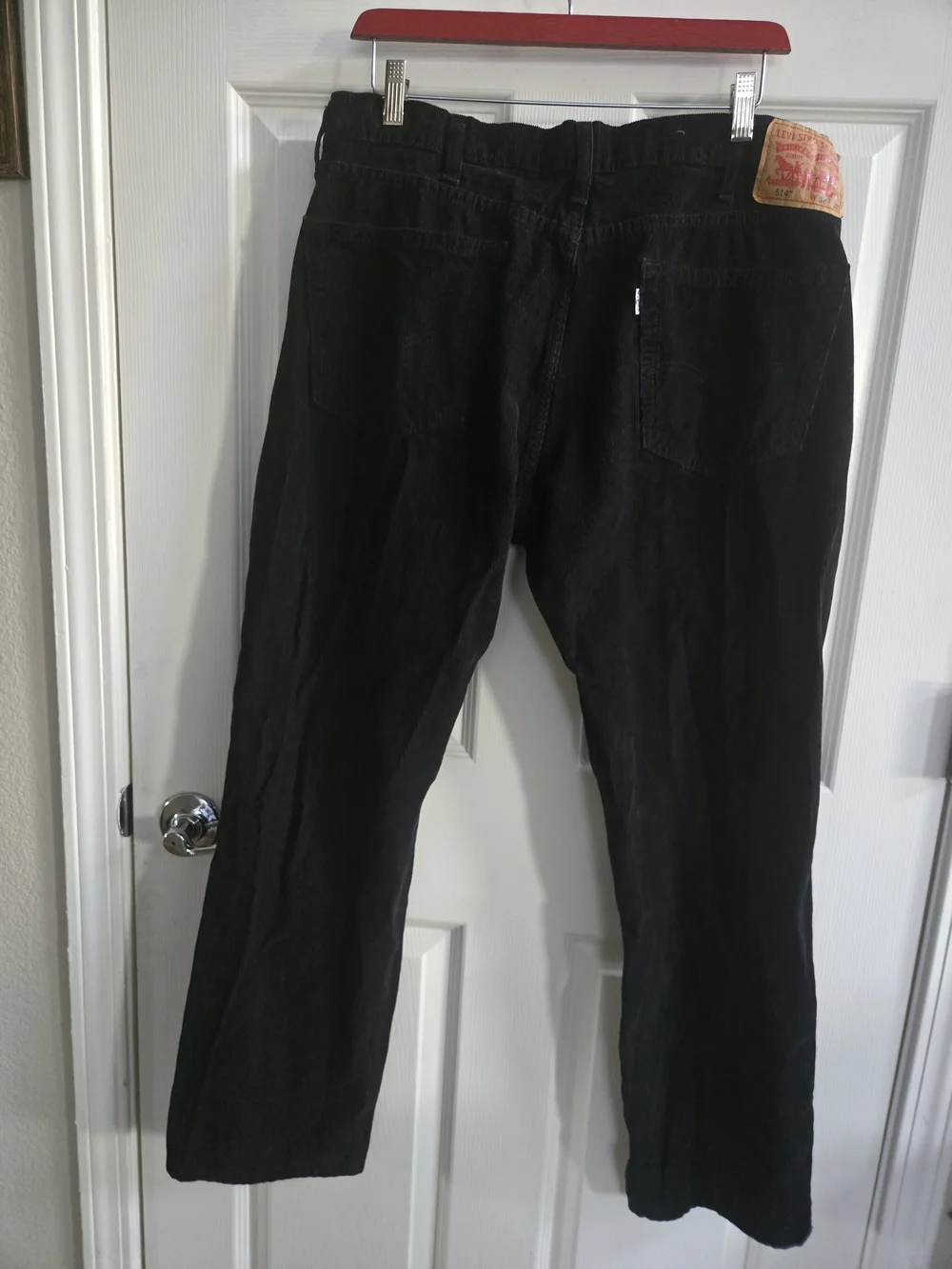 Levi's Men's Black Corduroy Straight Leg Pants- Size 38x32